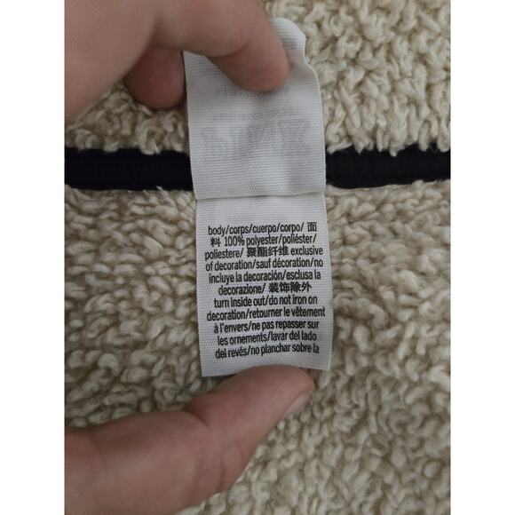 Victoria's secret PINK large women's cream colored sherpa partial zip sweater - Picture 7 of 9